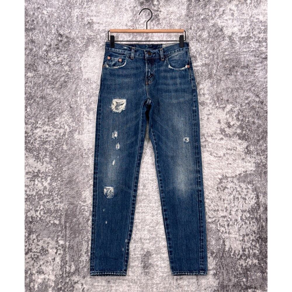 Levis LVC Jeans 26 Womens 1967 505 Selvedge Distress Denim